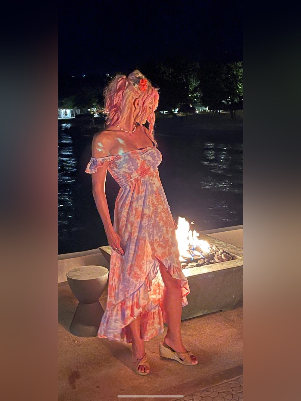 Tiare Hawaii Brooklyn Maxi Tie-Dye Hi-Lo Dress O/S